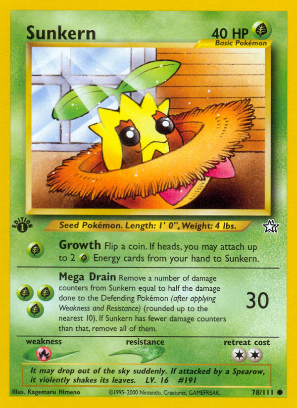 Sunkern (78/111) [Neo Genesis 1st Edition] - Card Brawlers | Quebec | Canada | Yu-Gi-Oh!