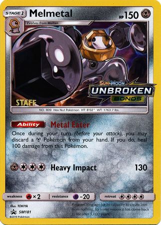 Melmetal (SM181) (Staff Prerelease Promo) [Sun & Moon: Black Star Promos] - Card Brawlers | Quebec | Canada | Yu-Gi-Oh!