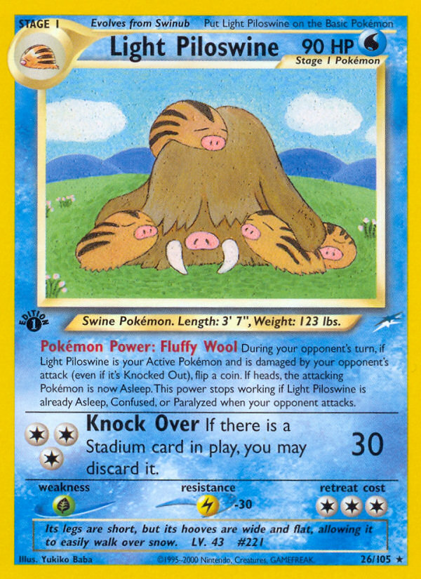 Light Piloswine (26/105) [Neo Destiny 1st Edition] - Card Brawlers | Quebec | Canada | Yu-Gi-Oh!