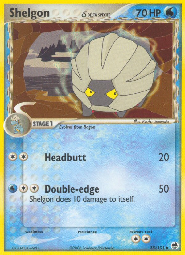 Shelgon (38/101) (Delta Species) [EX: Dragon Frontiers] - Card Brawlers | Quebec | Canada | Yu-Gi-Oh!