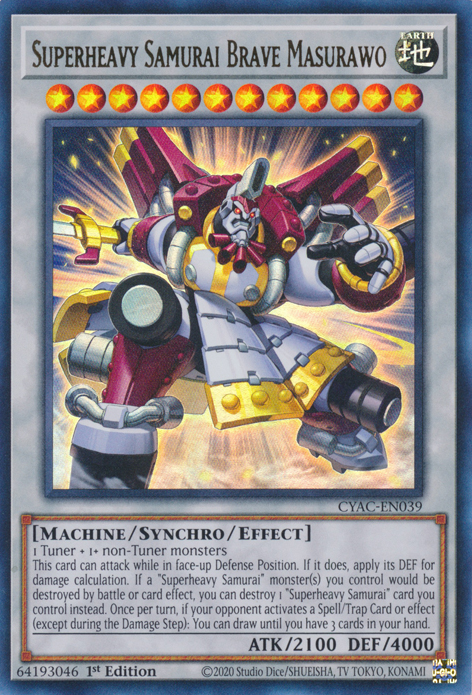 Superheavy Samurai Brave Masurawo [CYAC-EN039] Ultra Rare - Card Brawlers | Quebec | Canada | Yu-Gi-Oh!