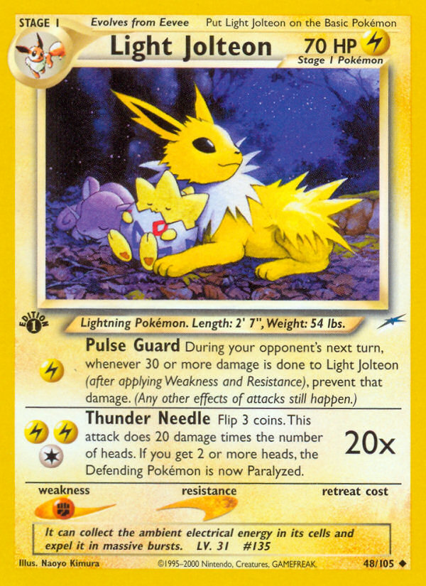 Light Jolteon (48/105) [Neo Destiny 1st Edition] - Card Brawlers | Quebec | Canada | Yu-Gi-Oh!