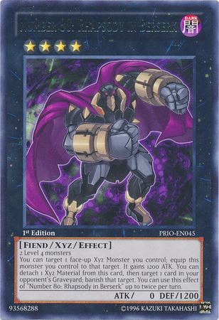 Number 80: Rhapsody in Berserk [PRIO-EN045] Rare - Yu-Gi-Oh! - Card Brawlers | Quebec | Canada |