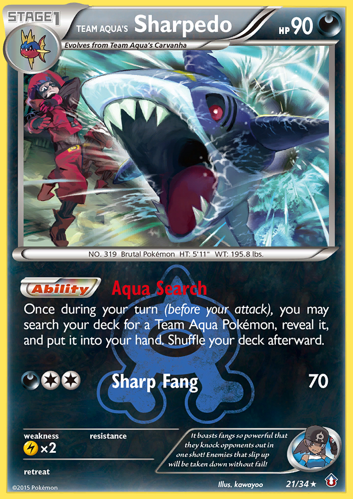 Team Aqua's Sharpedo (21/34) [XY: Double Crisis] - Card Brawlers | Quebec | Canada | Yu-Gi-Oh!