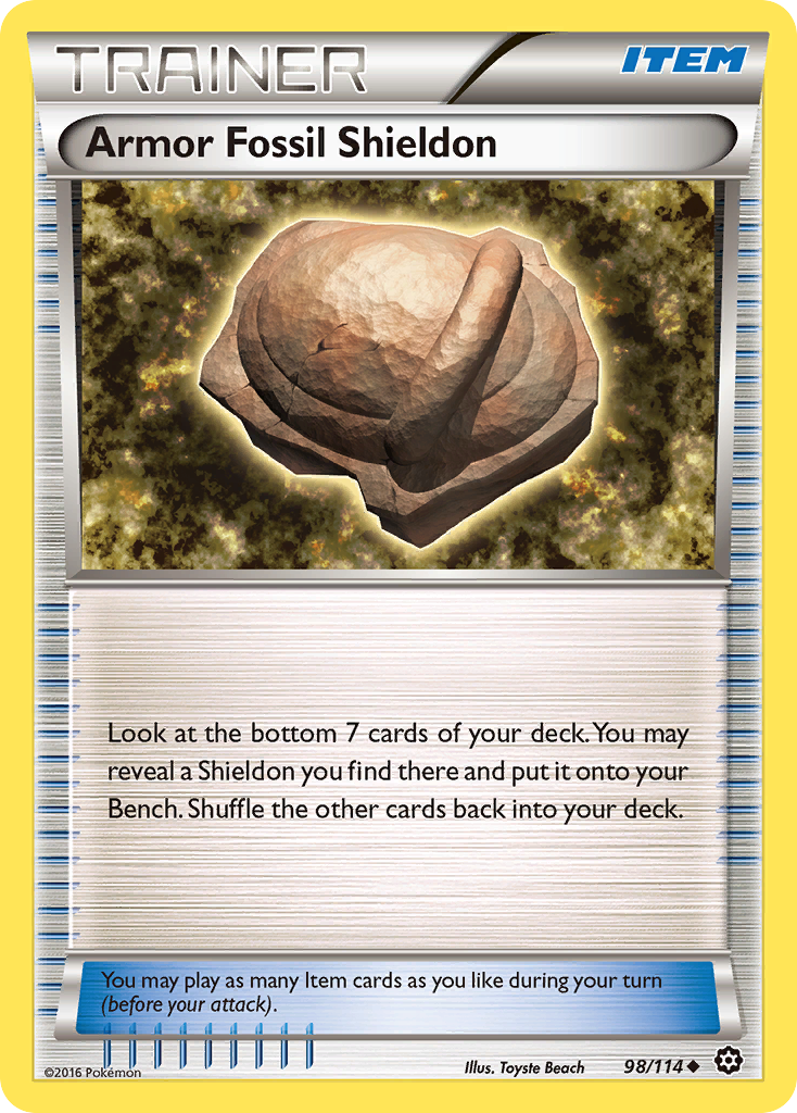 Armor Fossil Shieldon (98/114) [XY: Steam Siege] - Card Brawlers | Quebec | Canada | Yu-Gi-Oh!