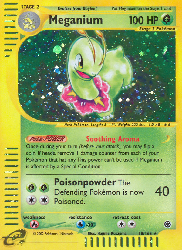 Meganium (18/165) [Expedition: Base Set] - Card Brawlers | Quebec | Canada | Yu-Gi-Oh!
