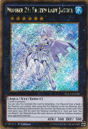 Number 21: Frozen Lady Justice [PGL2-EN018] Gold Secret Rare - Card Brawlers | Quebec | Canada | Yu-Gi-Oh!