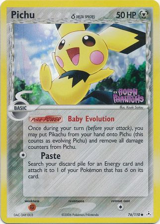 Pichu (76/110) (Delta Species) (Stamped) [EX: Holon Phantoms] - Card Brawlers | Quebec | Canada | Yu-Gi-Oh!