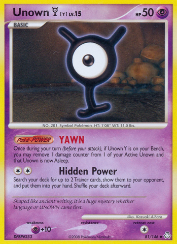 Unown Y (81/146) [Diamond & Pearl: Legends Awakened] - Card Brawlers | Quebec | Canada | Yu-Gi-Oh!