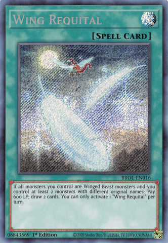 Wing Requital [BROL-EN016] Secret Rare - Card Brawlers | Quebec | Canada | Yu-Gi-Oh!