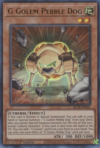 G Golem Pebble Dog [BLCR-EN041] Ultra Rare - Card Brawlers | Quebec | Canada | Yu-Gi-Oh!