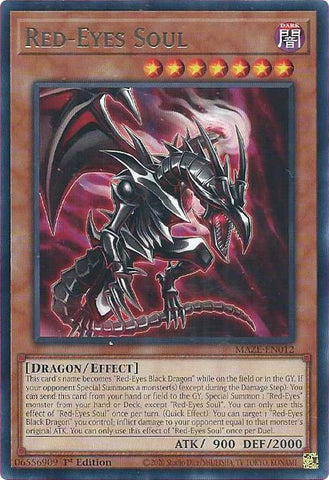 Red-Eyes Soul [MAZE-EN012] Rare - Card Brawlers | Quebec | Canada | Yu-Gi-Oh!