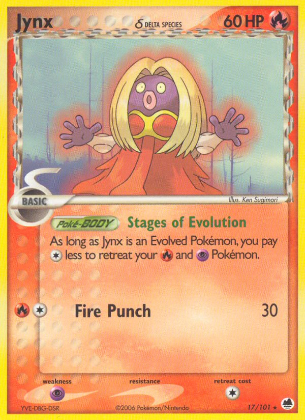 Jynx (17/101) (Delta Species) [EX: Dragon Frontiers] - Card Brawlers | Quebec | Canada | Yu-Gi-Oh!