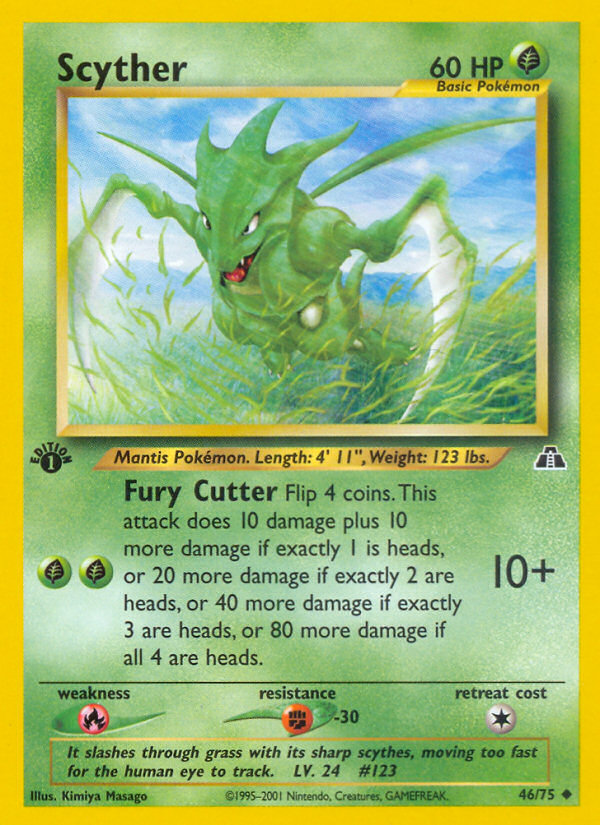 Scyther (46/75) [Neo Discovery 1st Edition] - Card Brawlers | Quebec | Canada | Yu-Gi-Oh!