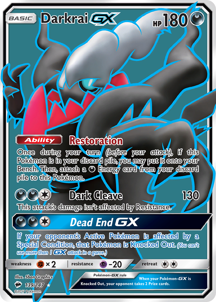 Darkrai GX (139/147) [Sun & Moon: Burning Shadows] - Card Brawlers | Quebec | Canada | Yu-Gi-Oh!