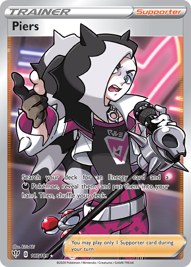 Piers (187/189) [Sword & Shield: Darkness Ablaze] - Card Brawlers | Quebec | Canada | Yu-Gi-Oh!