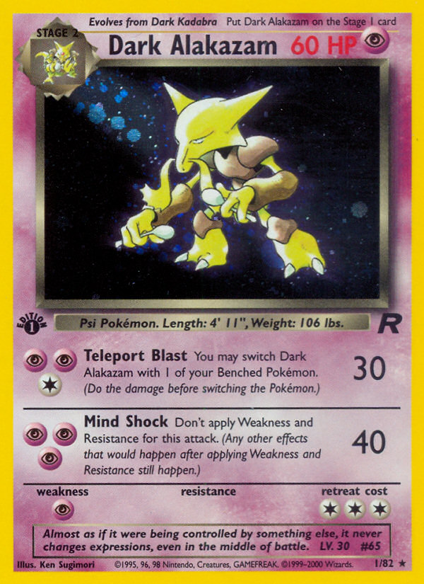 Dark Alakazam (1/82) [Team Rocket 1st Edition] - Card Brawlers | Quebec | Canada | Yu-Gi-Oh!
