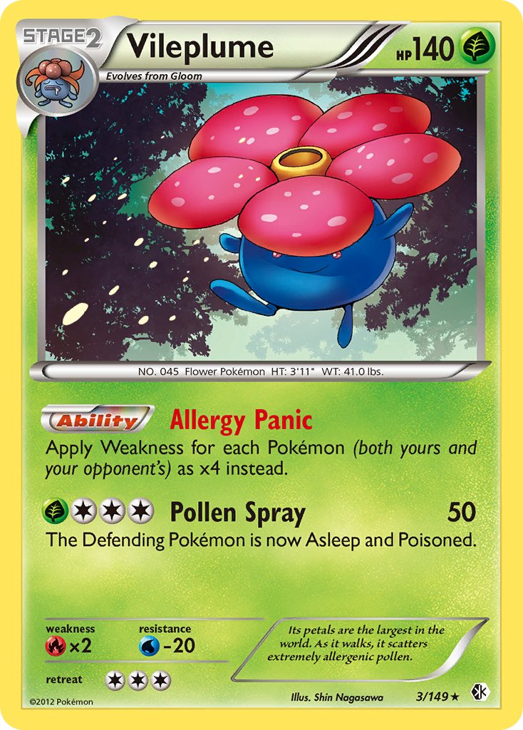 Vileplume (3/149) (Theme Deck Exclusive) [Black & White: Boundaries Crossed] - Card Brawlers | Quebec | Canada | Yu-Gi-Oh!