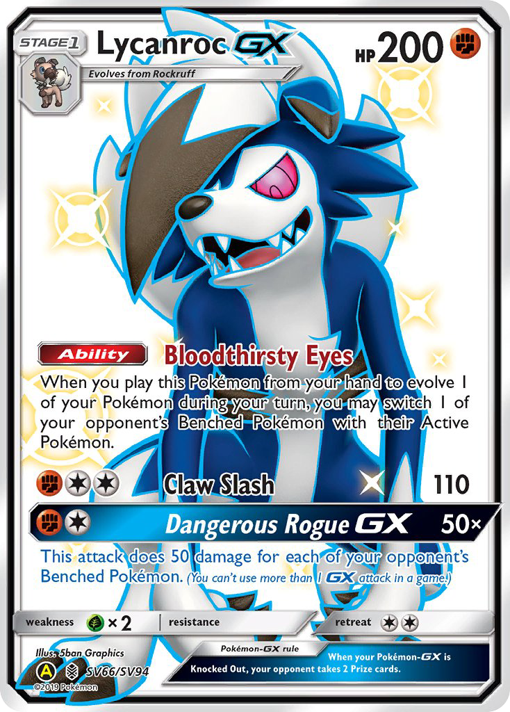 Lycanroc GX (SV66/SV94) [Sun & Moon: Hidden Fates - Shiny Vault] - Card Brawlers | Quebec | Canada | Yu-Gi-Oh!
