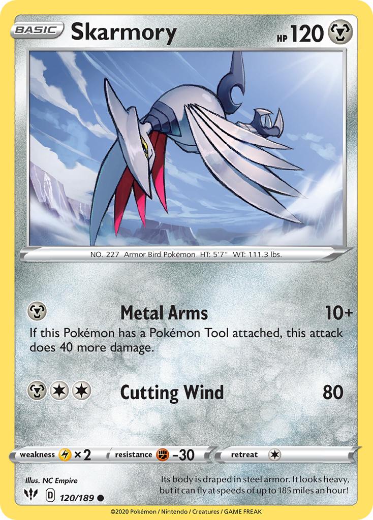 Skarmory (120/189) [Sword & Shield: Darkness Ablaze] - Card Brawlers | Quebec | Canada | Yu-Gi-Oh!