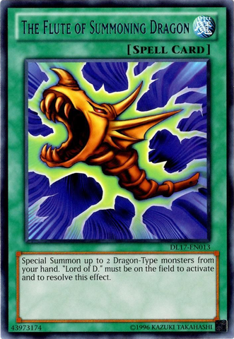 The Flute of Summoning Dragon (Blue) [DL17-EN013] Rare - Card Brawlers | Quebec | Canada | Yu-Gi-Oh!