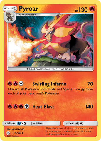 Pyroar (37/236) [Sun & Moon: Cosmic Eclipse] - Card Brawlers | Quebec | Canada | Yu-Gi-Oh!