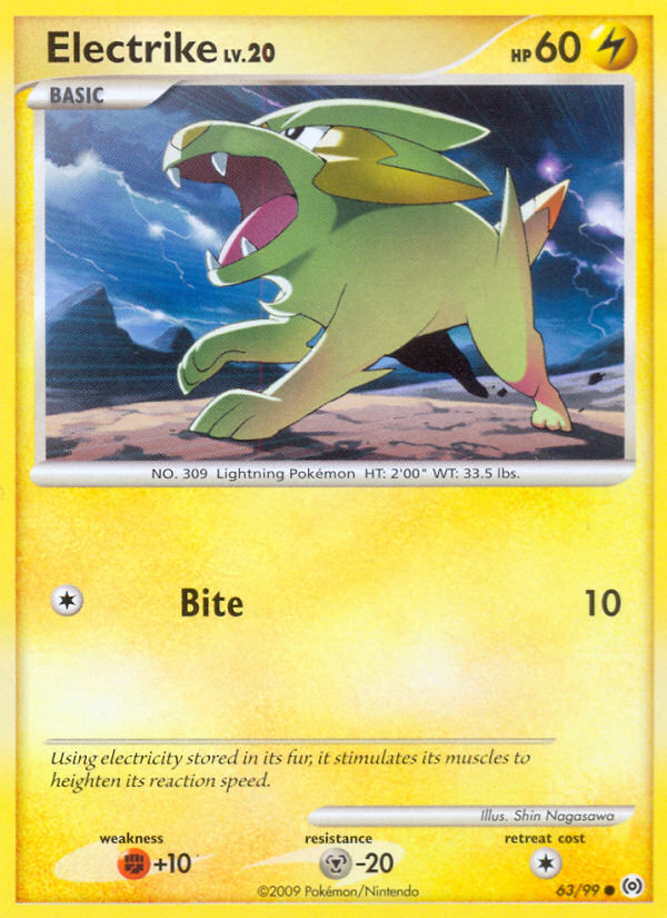 Electrike (63/99) [Platinum: Arceus] - Card Brawlers | Quebec | Canada | Yu-Gi-Oh!