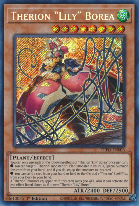 Therion Lily Borea [DIFO-EN006] Secret Rare - Card Brawlers | Quebec | Canada | Yu-Gi-Oh!