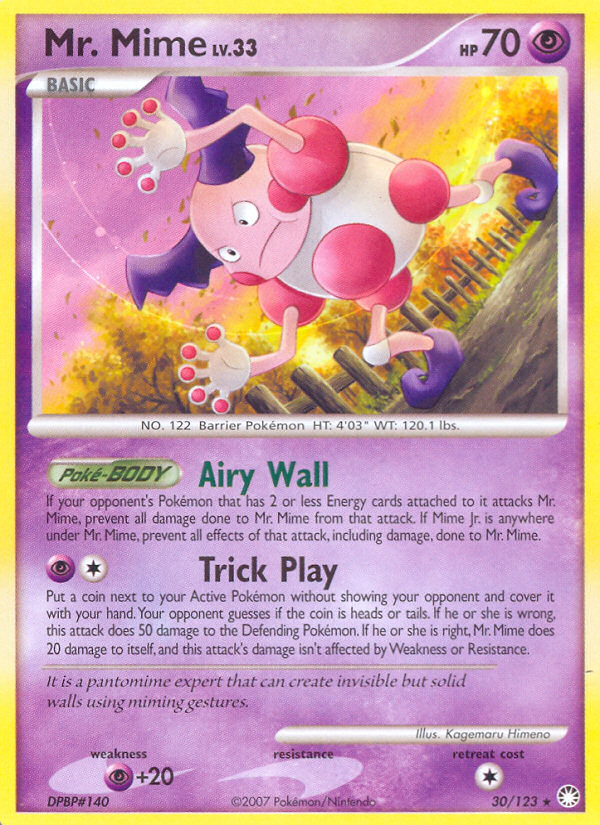 Mr. Mime (30/123) [Diamond & Pearl: Mysterious Treasures] - Card Brawlers | Quebec | Canada | Yu-Gi-Oh!
