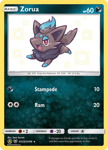 Zorua (SV25/SV94) [Sun & Moon: Hidden Fates - Shiny Vault] - Card Brawlers | Quebec | Canada | Yu-Gi-Oh!