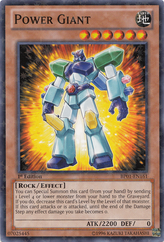 Power Giant [BP01-EN161] Starfoil Rare - Card Brawlers | Quebec | Canada | Yu-Gi-Oh!