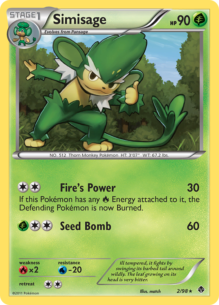 Simisage (2/98) [Black & White: Emerging Powers] - Card Brawlers | Quebec | Canada | Yu-Gi-Oh!