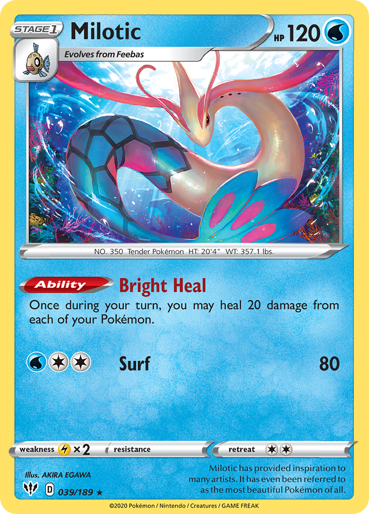 Milotic (039/189) [Sword & Shield: Darkness Ablaze] - Card Brawlers | Quebec | Canada | Yu-Gi-Oh!