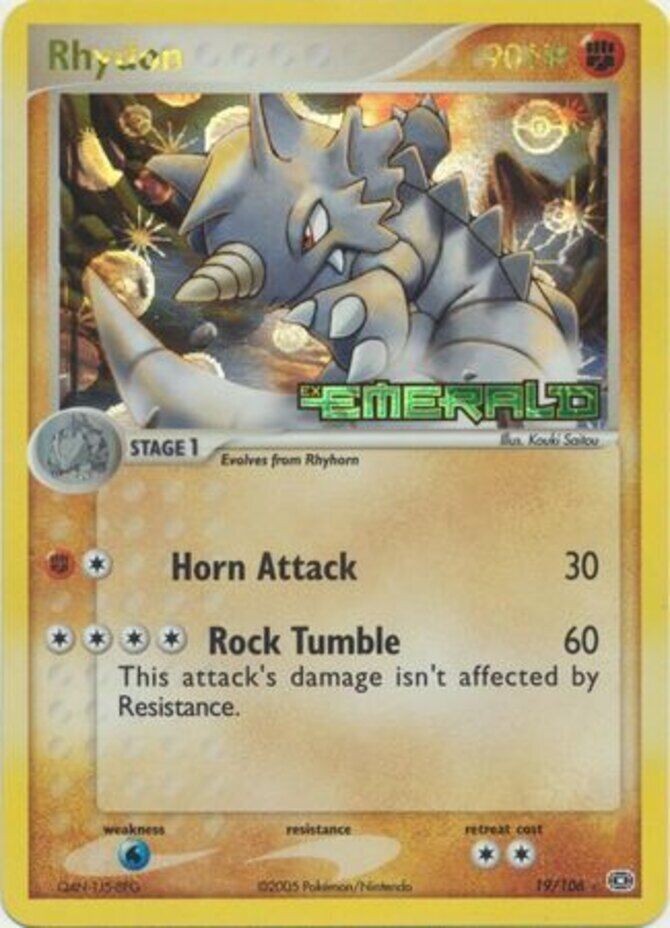 Rhydon (19/106) (Stamped) [EX: Emerald] - Card Brawlers | Quebec | Canada | Yu-Gi-Oh!