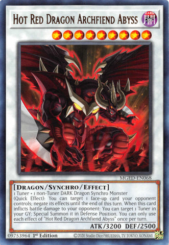 Hot Red Dragon Archfiend Abyss [MGED-EN068] Rare - Card Brawlers | Quebec | Canada | Yu-Gi-Oh!