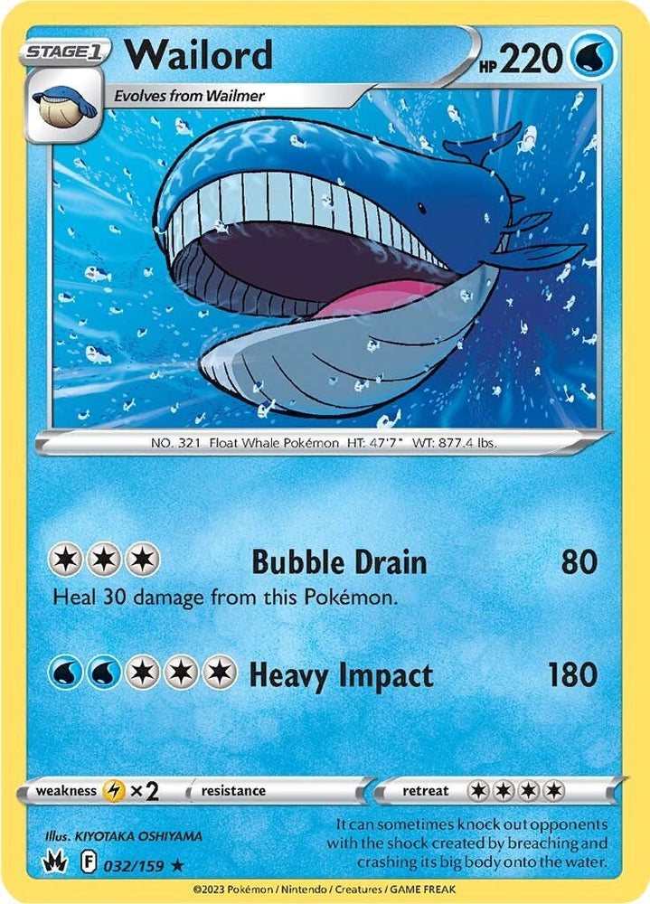 Wailord (032/159) [Sword & Shield: Crown Zenith] - Card Brawlers | Quebec | Canada | Yu-Gi-Oh!