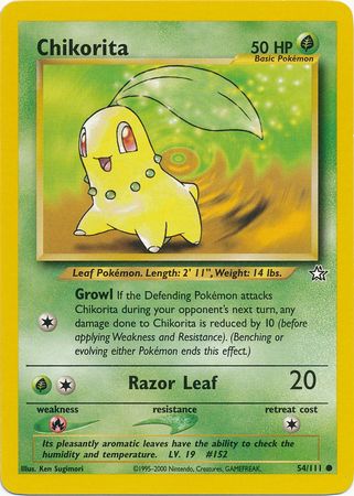 Chikorita (54/111) [Neo Genesis Unlimited] - Card Brawlers | Quebec | Canada | Yu-Gi-Oh!