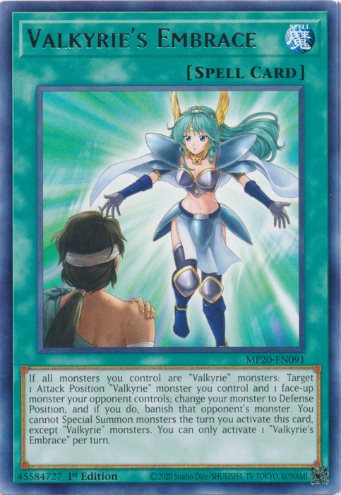 Valkyrie's Embrace [MP20-EN091] Rare - Card Brawlers | Quebec | Canada | Yu-Gi-Oh!