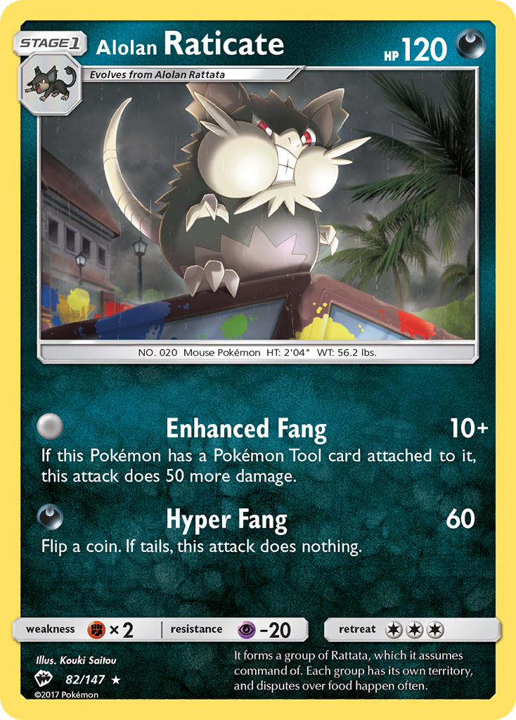 Alolan Raticate (82/147) [Sun & Moon: Burning Shadows] - Card Brawlers | Quebec | Canada | Yu-Gi-Oh!