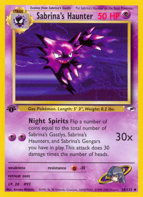 Sabrina's Haunter (58/132) [Gym Heroes 1st Edition] - Card Brawlers | Quebec | Canada | Yu-Gi-Oh!