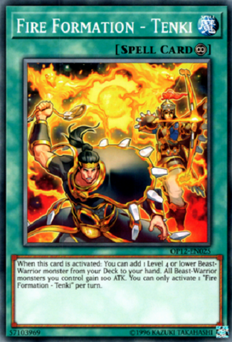 Fire Formation - Tenki [OP12-EN025] Common - Card Brawlers | Quebec | Canada | Yu-Gi-Oh!