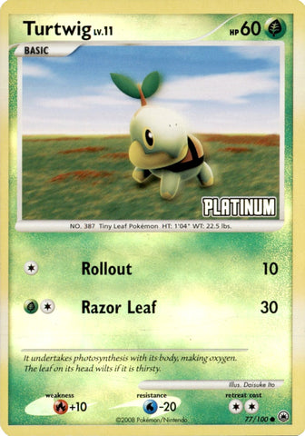 Turtwig LV.11 (77/100) (Platinum) [Burger King Promos: 2008 Collection] - Card Brawlers | Quebec | Canada | Yu-Gi-Oh!