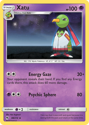 Xatu (88/214) [Sun & Moon: Lost Thunder] - Card Brawlers | Quebec | Canada | Yu-Gi-Oh!