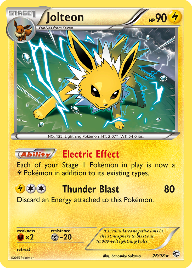 Jolteon (26/98) [XY: Ancient Origins] - Card Brawlers | Quebec | Canada | Yu-Gi-Oh!