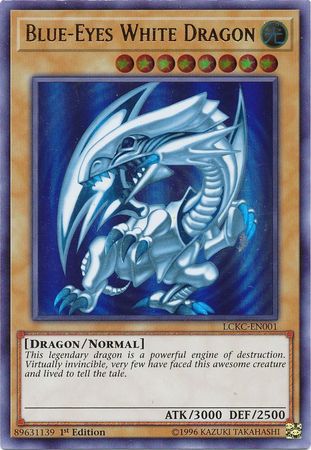 Blue-Eyes White Dragon (Version 2) [LCKC-EN001] Ultra Rare - Card Brawlers | Quebec | Canada | Yu-Gi-Oh!