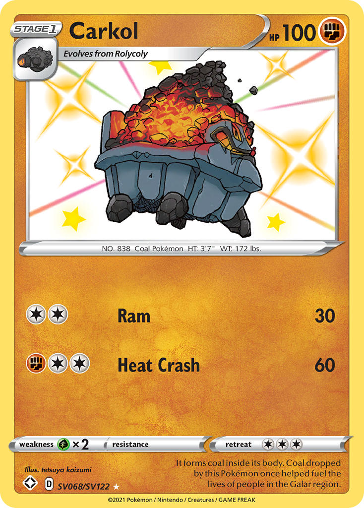 Carkol (SV068/SV122) [Sword & Shield: Shining Fates] - Card Brawlers | Quebec | Canada | Yu-Gi-Oh!