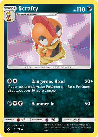 Scrafty (51/73) [Sun & Moon: Shining Legends] - Card Brawlers | Quebec | Canada | Yu-Gi-Oh!