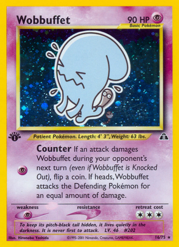Wobbuffet (16/75) [Neo Discovery 1st Edition] - Card Brawlers | Quebec | Canada | Yu-Gi-Oh!