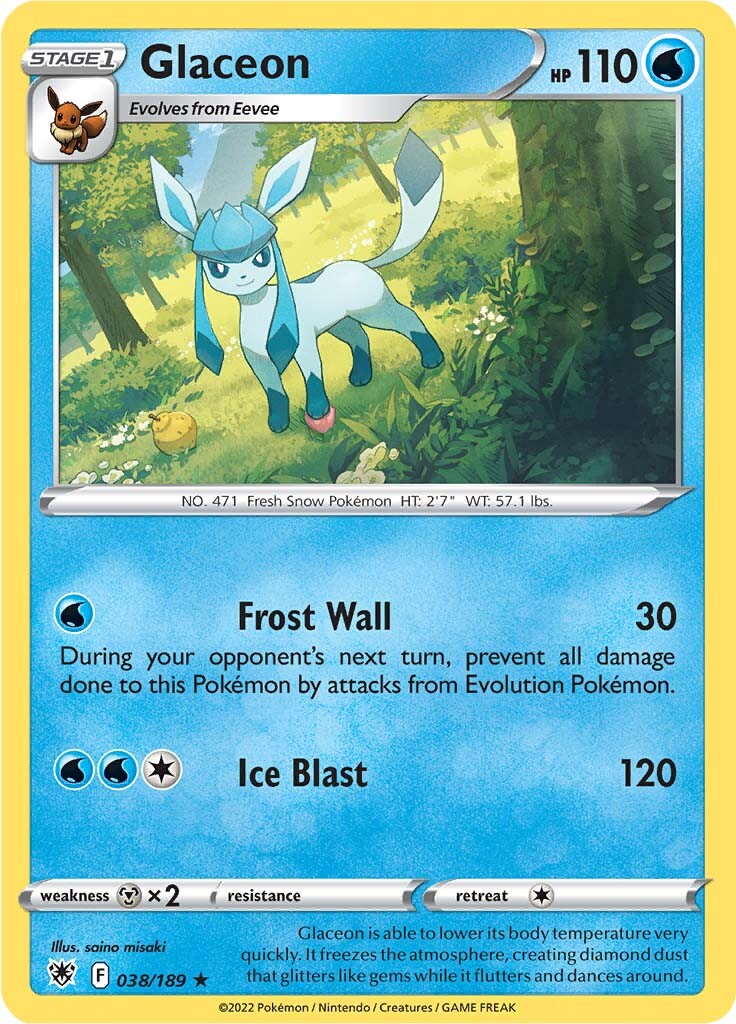 Glaceon (038/189) [Sword & Shield: Astral Radiance] - Card Brawlers | Quebec | Canada | Yu-Gi-Oh!