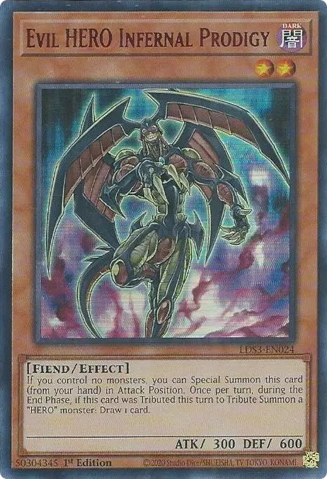 Evil HERO Infernal Prodigy (Red) [LDS3-EN024] Ultra Rare - Card Brawlers | Quebec | Canada | Yu-Gi-Oh!